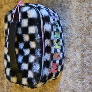 Black‎ and White Checkered Makeup Bag